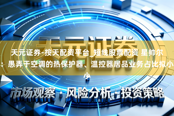 天元证券-按天配资平台_短线股票配资 星帅尔：愚弄于空调的热保护器、温控器居品业务占比拟小