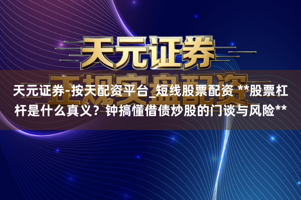 天元证券-按天配资平台_短线股票配资 **股票杠杆是什么真义？钟搞懂借债炒股的门谈与风险**